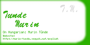 tunde murin business card
